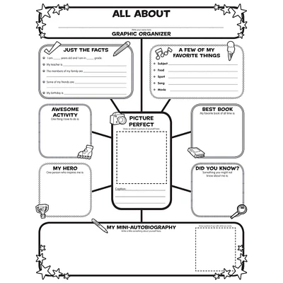 Scholastic® All-About-Me Web Graphic Organizer Poster, Grades 3-6, 30ct.