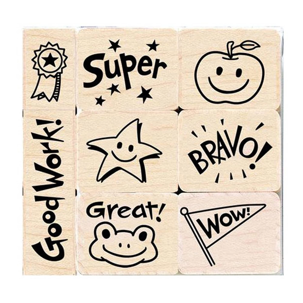 Hero Arts® Big 'n' Little Bravo Woodblock Stamps