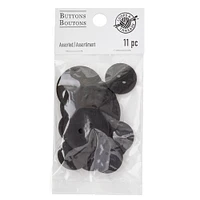 12 Packs: 11 ct. (132 total) Favorite Findings™ Jet Black Buttons