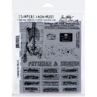 Stampers Anonymous Tim Holtz® Examination Cling Stamps