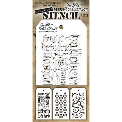 Stampers Anonymous Tim Holtz® Mini Layering Stencil Set 23