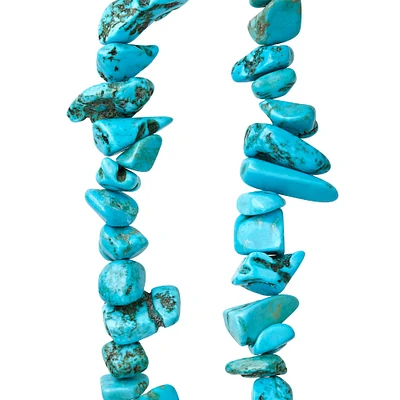 Turquoise Dyed Howlite Chip Beads, 15mm by Bead Landing™