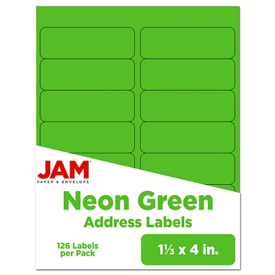 JAM Paper 1.3" x 4" Address Labels