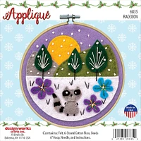 Design Works™ Round Raccoon Felt Applique Kit