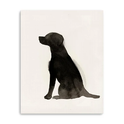 Black Dog Canvas Giclee