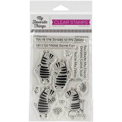My Favorite Things Zippy Zebras Clear Stamps