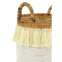 CosmoLiving by Cosmopolitan White Sea Grass Eclectic Storage Basket Set