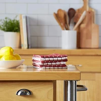 Barn Red Combo Windowpane Dishcloth, 6ct.