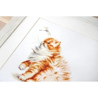 Luca-s Kitten With A Dragonfly Counted Cross Stitch Kit