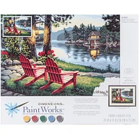 Dimensions® PaintWorks™ Adirondack Evening Paint-by-Number Kit