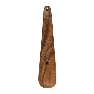 9" Matte Finish Hand Carved Acacia Wood Scoop