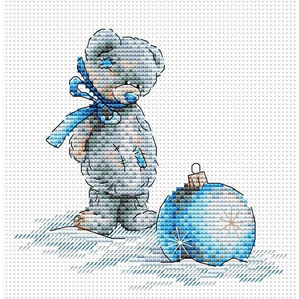 Mp Studia Christmas Bear Cross Stitch Kit