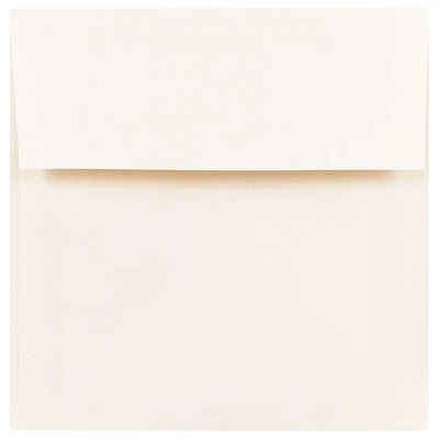 JAM Paper 6.5" x 6.5" Natural White Square Invitation Envelopes