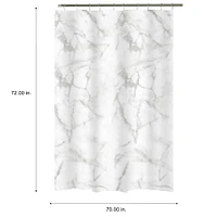 Bath Bliss Marble Design Shower Curtain