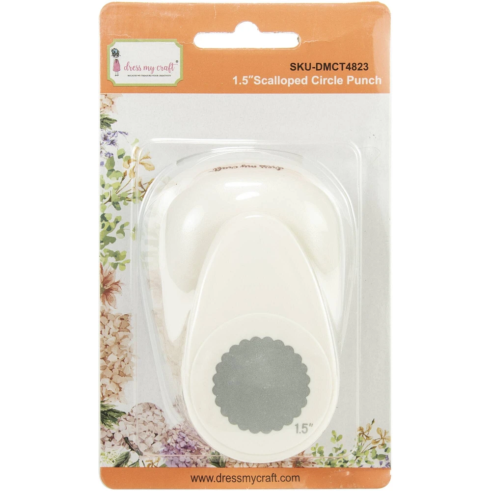 Dress My Craft® 1.5" Scalloped Circle Punch