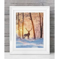 Oven In The Winter Forest Cross Stitch Kit