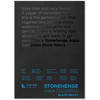 Legion Stonehenge Aqua Coldpress Black Heavy Watercolor Block, 5" x 7"