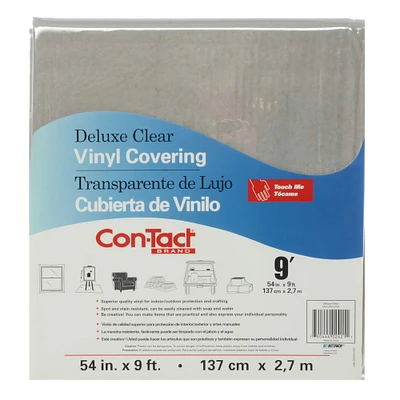 Con-Tact® Clear Deluxe Vinyl Covering, 54" x 9ft.