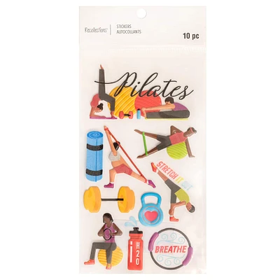 12 Pack: Pilates Dimensional Stickers by Recollections™