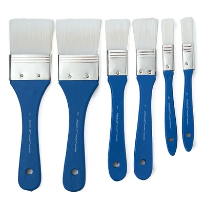 White Synthetic Flat Brushes by Artist's Loft® Necessities™
