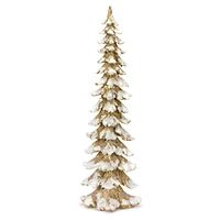 34.5" White & Gold Tree