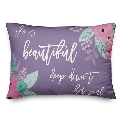 Beautiful Down To Her Soul 20" x 14" Throw Pillow