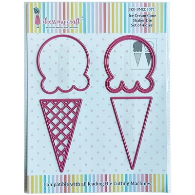 Dress My Craft® Ice Cream Cone Shaker Dies