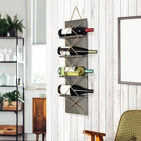 Elegant Designs 4 Bottle Vertical Wall Mounted Wine Rack