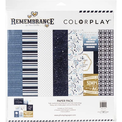 ColorPlay Collection Pack 12"X12"-Remembrance, 6 Designs/2 Each + Bonus