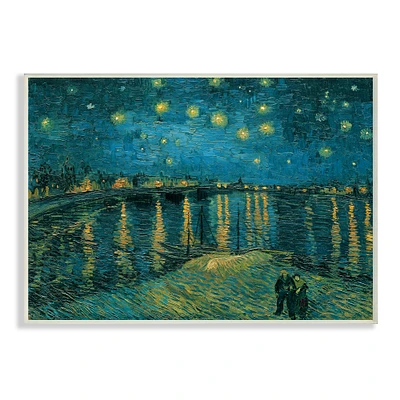 Stupell Industries Classic Starry Night Over the Rhone Van Gogh Painting Wall Plaque