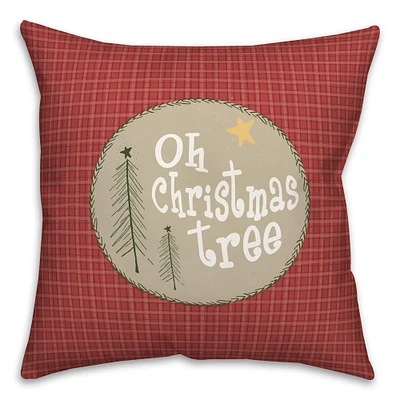 Christmas Quilt Pattern Throw Pillow