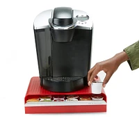 Mind Reader Red Single Serve Coffee Coffee Station & Pod Capsule Storage