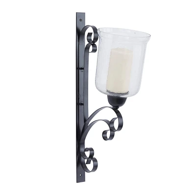 24" Black Traditional Wall Sconce