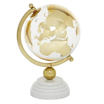 13" Gold Ceramic & Aluminum Glam Globe