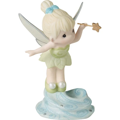 Precious Moments 7" Disney Showcase® Tinker Bell Think Happy Thoughts Bisque Porcelain Figurine