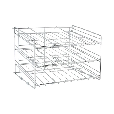 Organize It All Chrome Deluxe 3 Tier Can Storage Rack