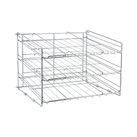 Organize It All Chrome Deluxe 3 Tier Can Storage Rack