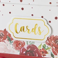 Kate Aspen® Burgundy Blush Floral Collapsible Card Box
