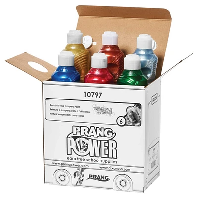 Prang® 6 Color Washable Metallic Ready-to-Use Paint Set