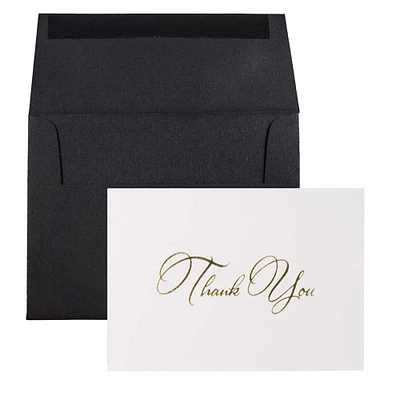 JAM Paper Thank You Card Set with Gold Script