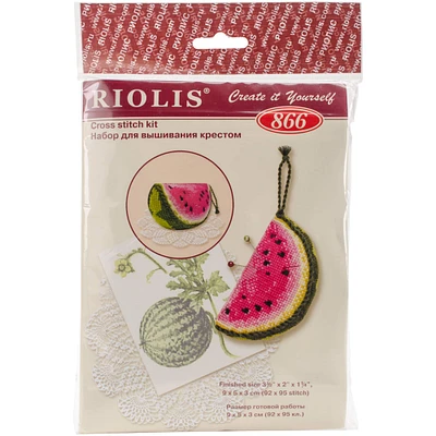 RIOLIS Watermelon Pincushion Counted Cross Stitch Kit