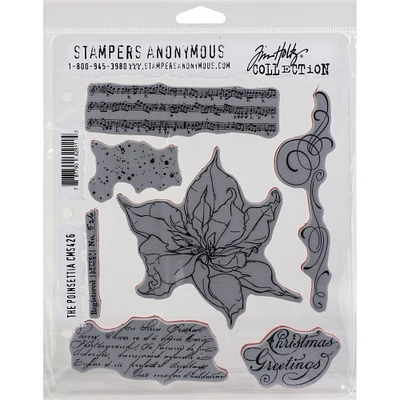 Stampers Anonymous Tim Holtz® The Poinsettia Cling Stamps