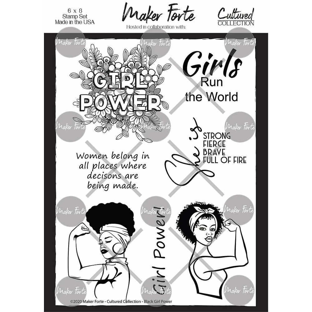 Maker Forte Cultured Collection Shades of Power Clear Stamps