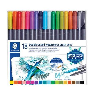 6 Packs: 18 ct. (108 total) Staedtler® Double-Ended Watercolor Brush Pens