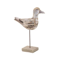 Set of 3 Brown Wood Coastal Bird Sculpture, 11" x 14"