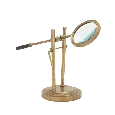 25'' Gold Aluminum Traditional Magnifying Glass