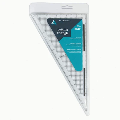 12 Pack: Art Alternatives 60° Acrylic Cutting Edge Triangle, 10"