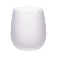 Craft Express 10oz. Frosted White Stemless Glass, 4ct.