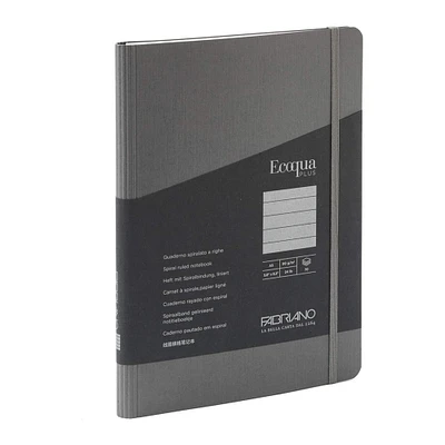 Fabriano® EcoQua Plus A5 Lined Hidden Spiral-Bound Notebook