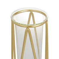 CosmoLiving by Cosmopolitan 9" Gold Modern Iron Vase Set